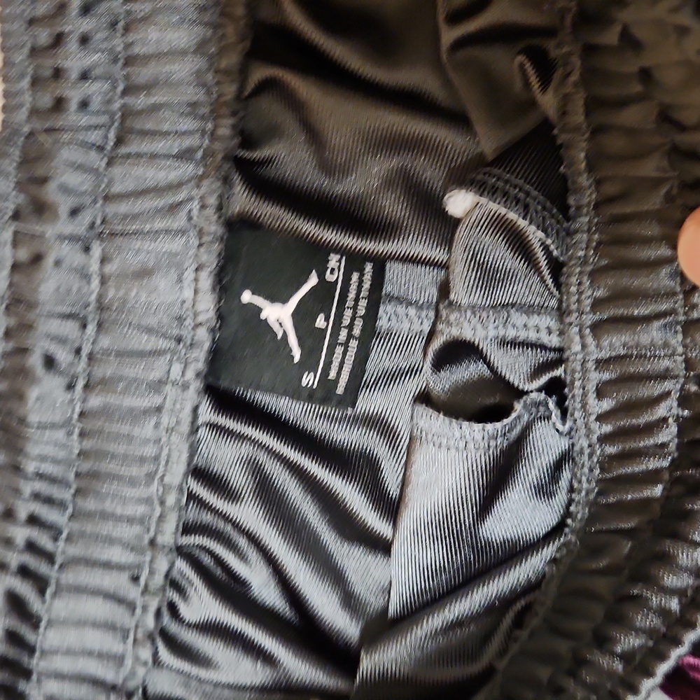 Jordan Jumpman Embroidered Speckle Basketball Shorts Y2K Gray, Purple & Black - Picture 4 of 5